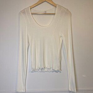 BP. Ribbed Long Sleeve Crop Top Tee